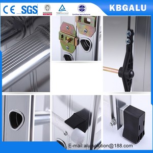 <span class=keywords><strong>Escalera</strong></span> Telescópica de Aluminio para el Hogar, Aprobada por la Norma EN131, con 12 Peldaños - Product Image 4