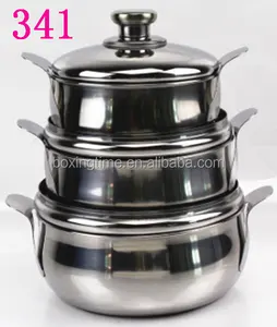 Tambor forma cazuela de utensilios de cocina, utensilios de cocina de acero inoxidable olla de sopa