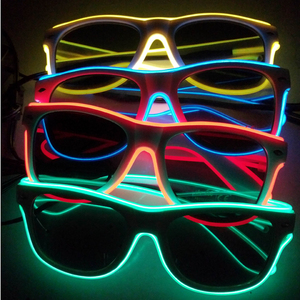 Nuevos productos 2025 gafas de sol de plástico multicolor EL Light up para gafas de neón de fiesta de baile - Product Image 3