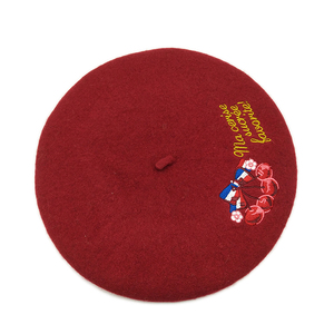 Boina bordada con logotipo personalizado para mujer, Boina de fieltro francesa con muestra gratis, novedad de 2025 - Product Image 6