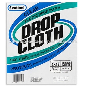 ホットアイテムプラスチックフィルムドロップシート絵画用エッセンシャルドロップクロス - Product Image 3