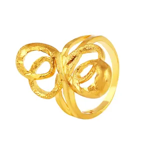 गुआंगज़ौ xuping ठीक आभूषण दुबई 24 K सोना मढ़वाया फैशन की अंगूठी, महिलाओं की अंगूठी