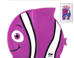 Bonnet De bain pour <span class=keywords><strong>Piscine</strong></span> Mignon Dessin Animé Enfants Imperméable Protéger Oreilles Cheveux Longs Natation Couvre-chef Garçons Filles Bonnets de Bain Chapeau - Product Image 1