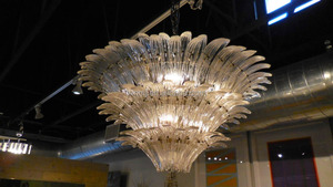 Lustre Décoration Artistique Design 360 Verre Verre de Murano Économie d'Énergie Verre Moderne Contemporain Soufflé à la Main Art Plume Blanc 25 90 - Product Image 5