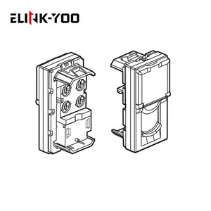 45*22.5 french toolless rj11 legrand type cat3 keystone jack socket module