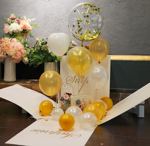 <span class=keywords><strong>Boîte</strong></span> surprise de ballons en papier de fiançailles romantiques de mariage d'<span class=keywords><strong>anniversaire</strong></span> rose - Product Image 5