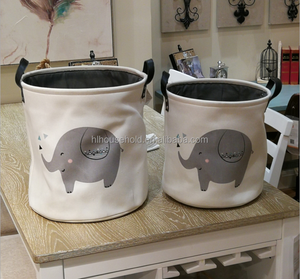 France Designer Baby Canvas <strong>Laundry</strong> <strong>Basket</strong> <strong>Foldable</strong> with Handle - Product Image 4