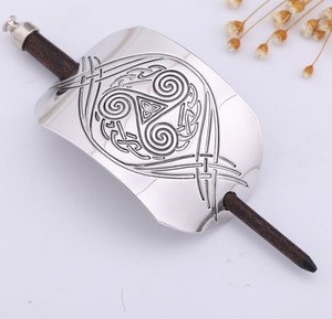 Épingles à <span class=keywords><strong>cheveux</strong></span> en soie GX05, assurance commerce américain, bijoux Viking, bâton à <span class=keywords><strong>cheveux</strong></span> en bois, coiffure, placage métallique, brillant, Rhodium - Product Image 4
