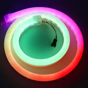 Silicon ip68 waterproof dream color flex strip 12v 60 pixel ws2812 ws2811 dmx rgb led neon ip