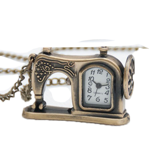 Moda stil özel tasarım DİKİŞ MAKİNESİ şekil kuvars cep saati özel Retro izle - Product Image 1