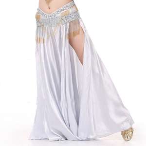 Falda de Panel de Satén Danza del Vientre Tribal Abertura Lateral Traje Jupe Flamenco Falda Mujer - Product Image 5