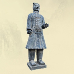Figurine de guerrier en terre cuite, figurine de soldat en terre cuite décorative pleine grandeur - Product Image 4