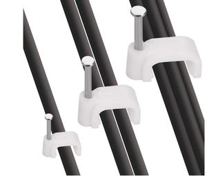 Clips de <span class=keywords><strong>cable</strong></span> de acero de alto carbono 304 <span class=keywords><strong>grapas</strong></span> de alambre de plástico rectangulares Material PE de 10mm para una gestión eficiente de cables - Product Image 4