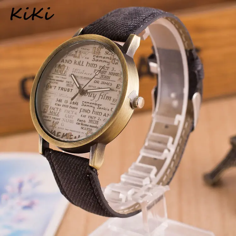 >>>Women Fashion Newspaper Wristwatch Casual Women Dress Watches Relogio Feminino Ladies Clock Luxury Brand Jeans Quartz Watch
