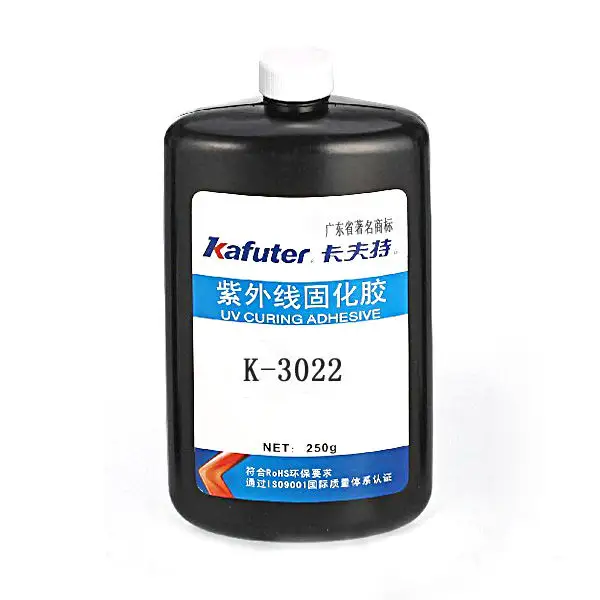 Kafuter K-3022 uv 치료 아크릴 접착제, uv 빛 치료 접착제 유리 uv 치료 접착제