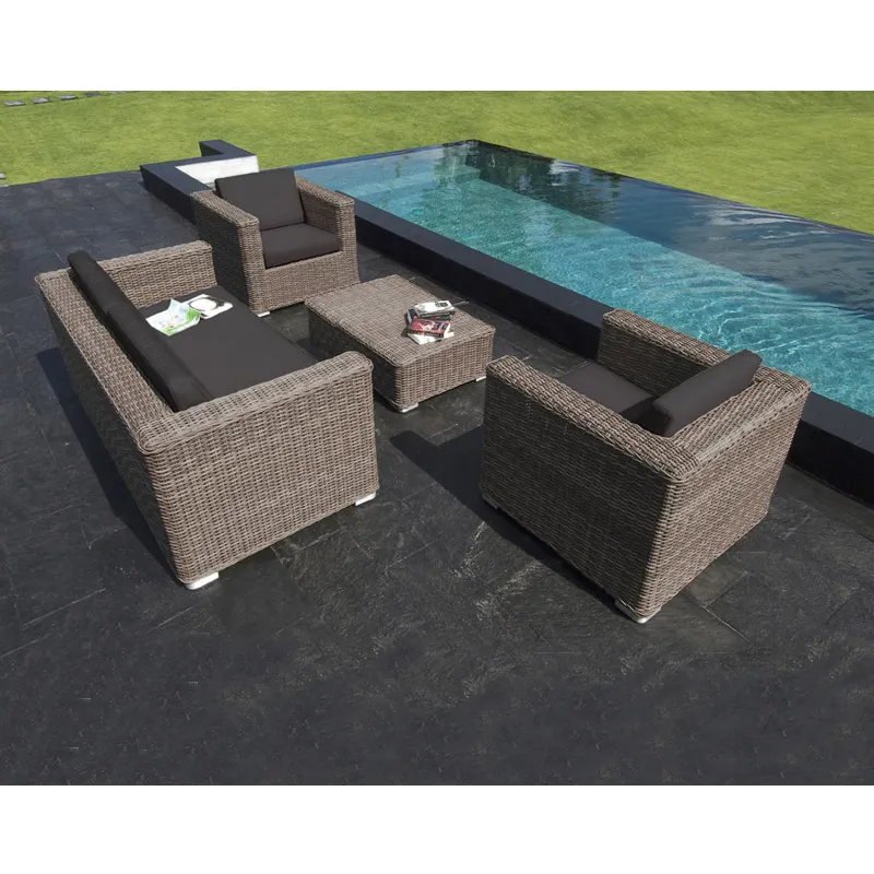 Conjuntos de sofás de rattan para jardim, móveis de design moderno, sofás para exteriores