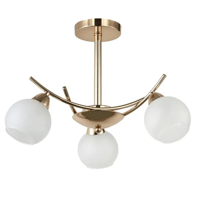 Modern style E14/E12 Light Source and polished gold colored chandelier for high ceiling (CG-550/3)