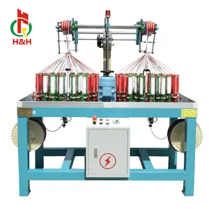 xuzhou henghui 48 carriers cotton hollow flat shoelace and handle rope braiding machine for sale