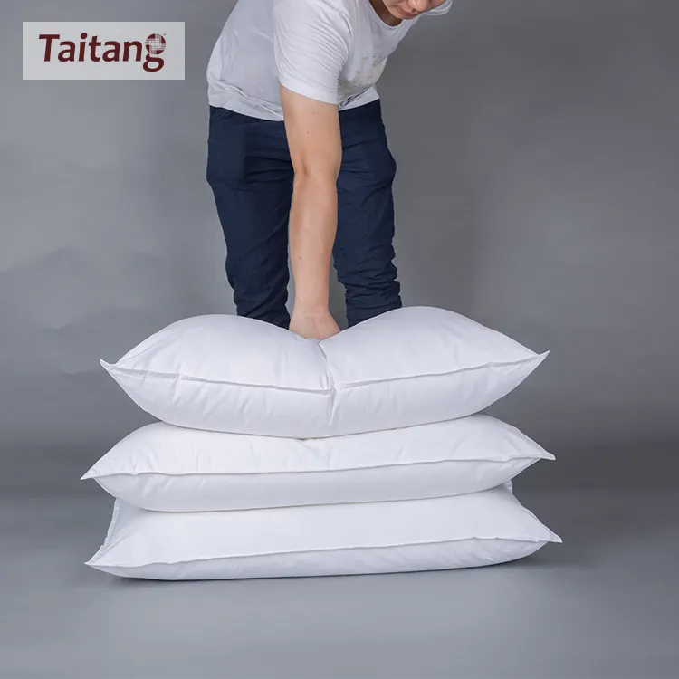 Putih Polos 100% Katun Bantal Lembut untuk Orang Dewasa Yang Digunakan