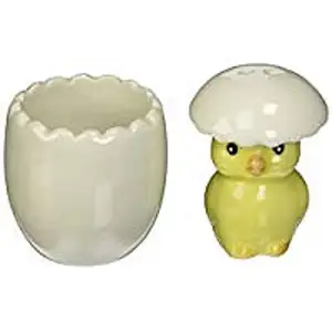 Ceramic"About To Hatch" Ceramic Baby Chick Salt and Pepper Shakers