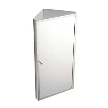 Прочный зеркальный шкаф из нержавеющей стали, угловой зеркальный шкаф для ванной комнаты