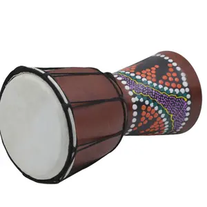 Tamborim africano de alta qualidade 4 polegadas, crianças adulto prática tambor feita à mão