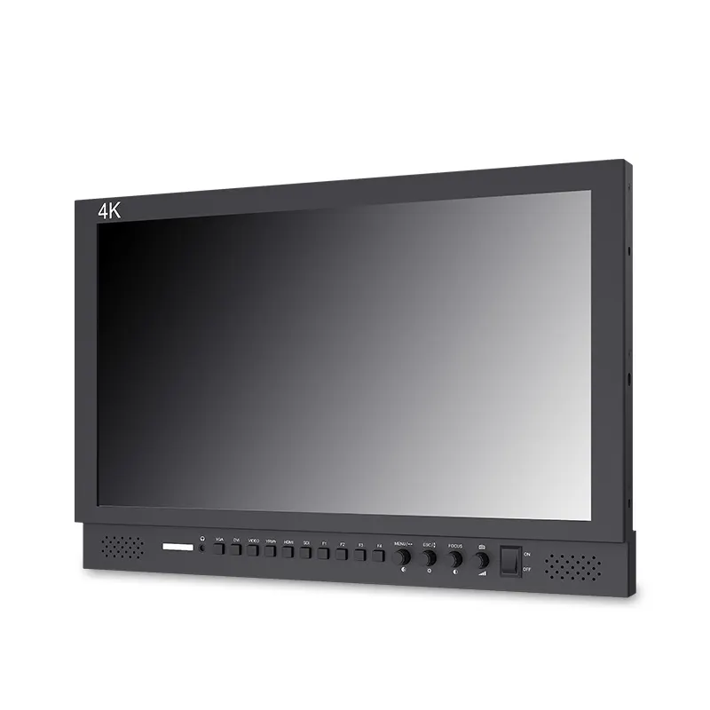 17.3 inch SDI Rack Mounted 1U Pull-Out IPS display 4k broadcast media monitoring