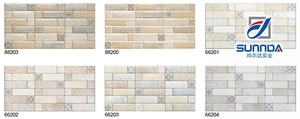 con textura de piedra natural azulejo de cerámica, porcelana <span class=keywords><strong>imitación</strong></span> 3d azulejo de la pared exterior - Product Image 6