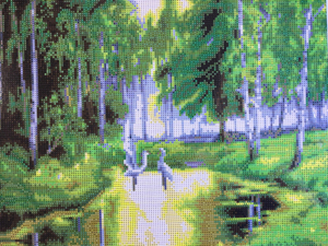 "Grues de Forêt" DMC Colors Rhinestones Diy Diamond Painting Kit - Product Image 3