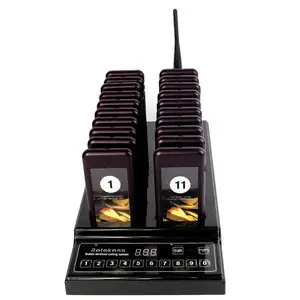 999 Channel 20 Call Coaster Pager Wireless queue manage System for Restaurant Equipments Retekess T112