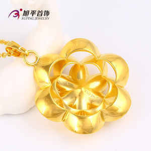 Gioielli Xuping, <span class=keywords><strong>Collana</strong></span> con Ciondolo a Forma di Fiore in <span class=keywords><strong>Oro</strong></span> <span class=keywords><strong>24</strong></span> <span class=keywords><strong>Carati</strong></span> Stile Dubai - Product Image 6