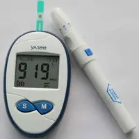 Casa mini modelo de medidor de glicose no sangue tiras de teste de glicose Yasee/tiras de teste do diabético