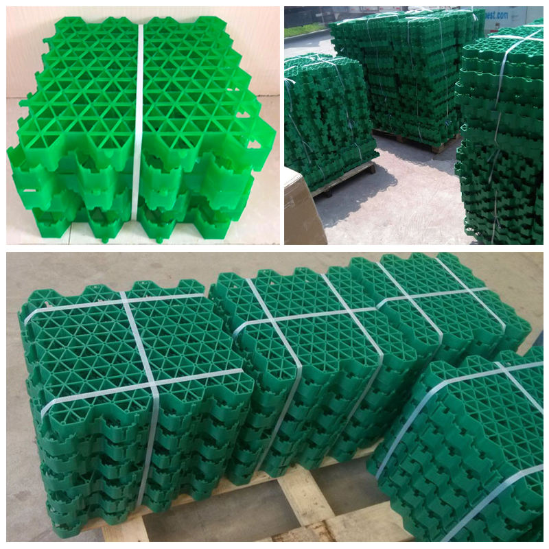 Griglia Per Prato 50x50x4 Cm - Verde, In Polietilene, Per Parcheggi E Vialetti, 100 Pezzi - Foto 6