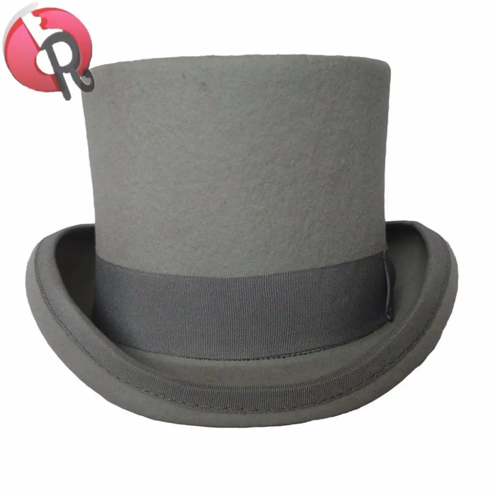 빅토리아 빈티지 전통 양모 페도라 모자 실린더 모자 굴뚝 냄비 모자