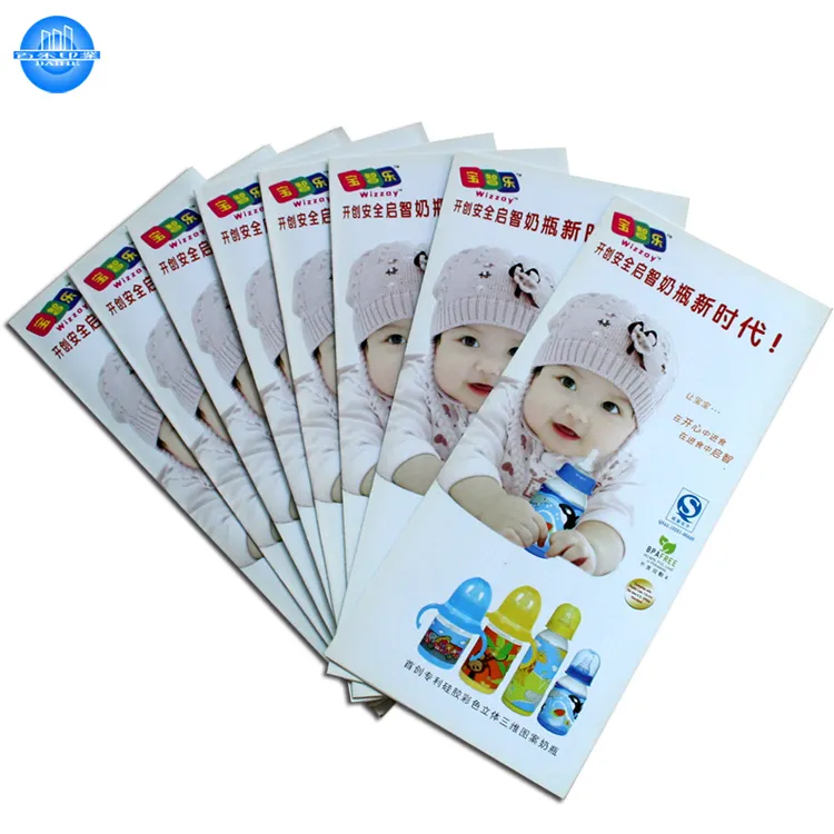Stampa di opuscoli di istruzioni su carta personalizzata A4 stampa Offset OEM Brochure Design Film laminazione volantino Brochure Logo del cliente