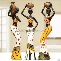 Patung Wanita Hitam Afrika Resin, Dekorasi Rumah Dalam Ruangan Hadiah