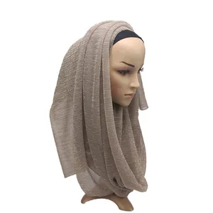 2020 여성 일반 lurex 골드 반짝이 viscose 목도리 스카프 단색 쉬머 랩 pashmina 스톨 이슬람 hijab 180*70 cm