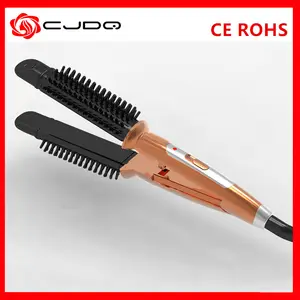 Popular rizador de pelo peine de lujo eléctrico que endereza el cepillo de pelo