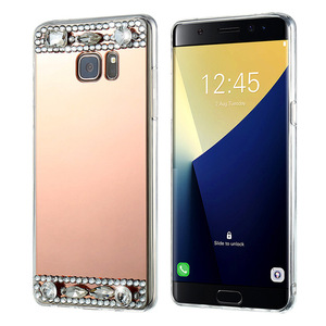 Long lanh Kim Cương Gương Trường Hợp Đối Với Samsung A5 2017 Trường Hợp Bling TPU Bumper Bìa Đối Với Samsung Galaxy J5 2016 - Product Image 1