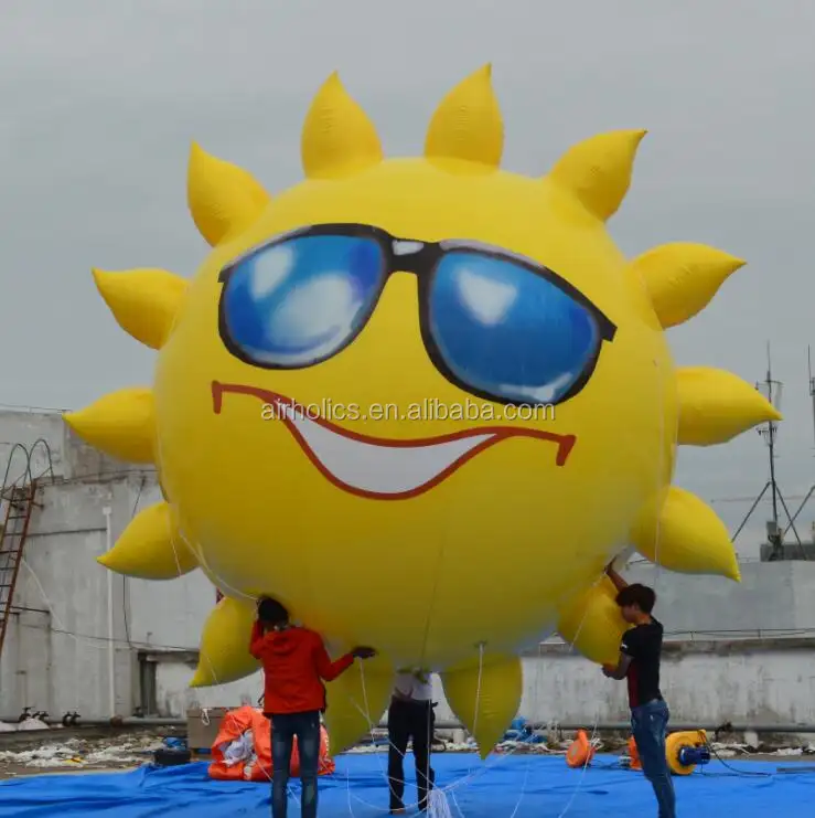 2014 새로운 디자인 뜨거운 판매 명확한 풍선 부동 행복 태양 공/매력적인 인기 광고 풍선