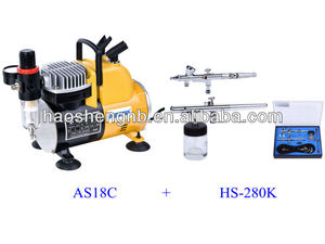 Compresseurs portables AS18CK, <span class=keywords><strong>peinture</strong></span> artistique, aérographe, kit de machine <span class=keywords><strong>à</strong></span> aérographe, peintures OEM pour le hobby, tatouage corporel, graphique - Product Image 6