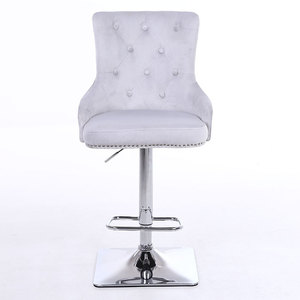Barato al por mayor de diseño moderno de tela de terciopelo alto bar taburete silla alta - Product Image 2