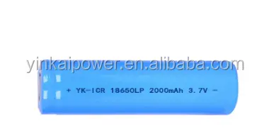 SHENZHEN/yinkai poder 18650LP ICR 18650 bateria 2000 mAh 3.7 v recarregável ICR 18650LP cilindro li-ion 2000 MAH