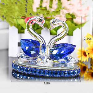 Bomboniere a buon mercato regalo figurine di cigni in vetro trasparente <span class=keywords><strong>cigno</strong></span> di cristallo per regalo da donna - Product Image 5