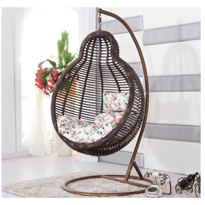 Silla Colgante de Mimbre Estilo <span class=keywords><strong>Bali</strong></span> con Forma de Melón para Exteriores de Verano con Soporte - Product Image 2