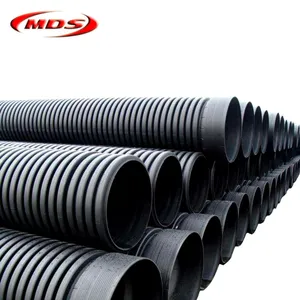 10 אינץ גלי ניקוז hdpe צינור שחור