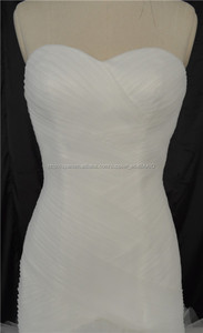 blanco sirena sin tirantes del vestido de boda hinchada con el patrón de novia - Product Image 2