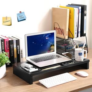 Support organisateur en bambou noir <span class=keywords><strong>pour</strong></span> moniteur, 5 pouces, avec organisateur de rangement, <span class=keywords><strong>pour</strong></span> ordinateur portable, <span class=keywords><strong>pour</strong></span> téléphone, <span class=keywords><strong>imprimante</strong></span> TV, bureau - Product Image 4