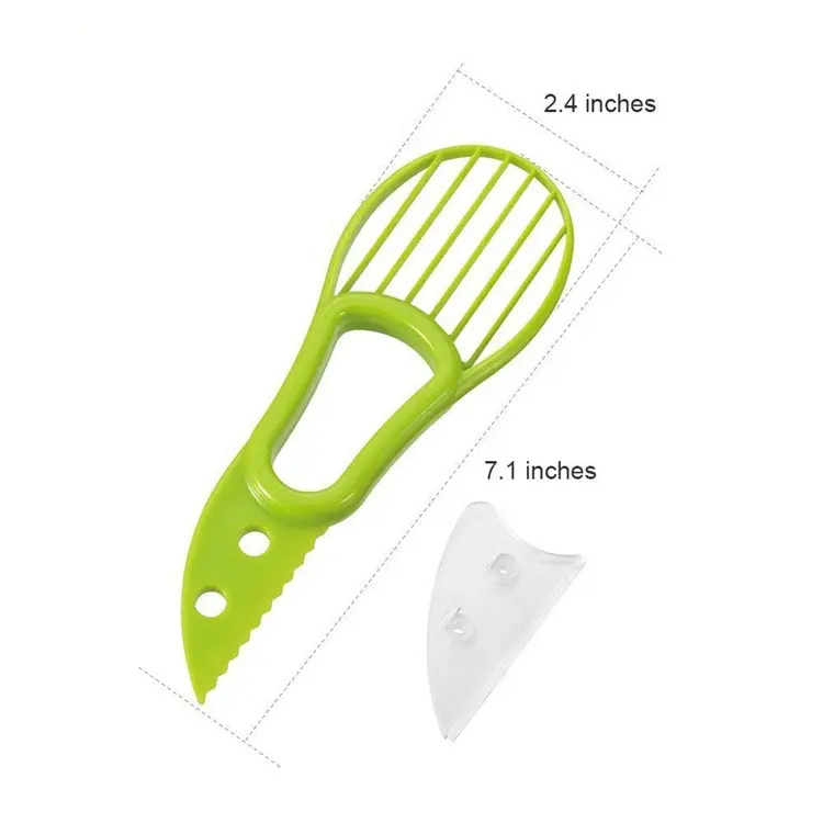 Groothandel Keuken Gadgets 2021 Multifunctionele Handleiding Keuken Fruit 3 In 1 Avocado Slicer Cutter