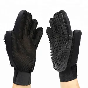 Black 259 Pins Perfect Dogs and Cats Pet Hair Remover Deshedding Massage Gloves